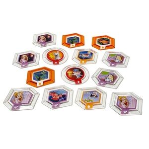 Disney‎ Infinity Power Disks Assorted Princess Cars Nemo Electronic Lot of 14